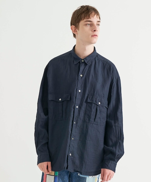 PORTER CLASSIC（ポータークラシック）の「ROLL UP LINEN SHIRT