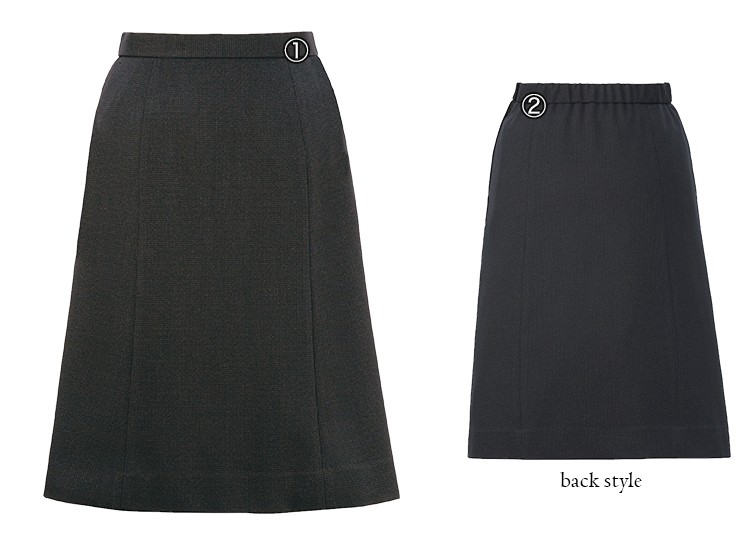ふみえ様 ブラック無地ベスト＆A ラインスカートSET 17号ABR ふみえ様