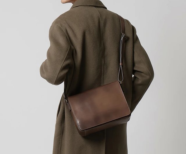 台湾 アンティーク B5 ショルダーバッグ - レトロモカ motherhouse-tw