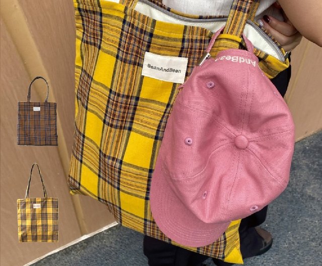 チェック柄トートバッグ マラードチェック レトロで万能なショルダー