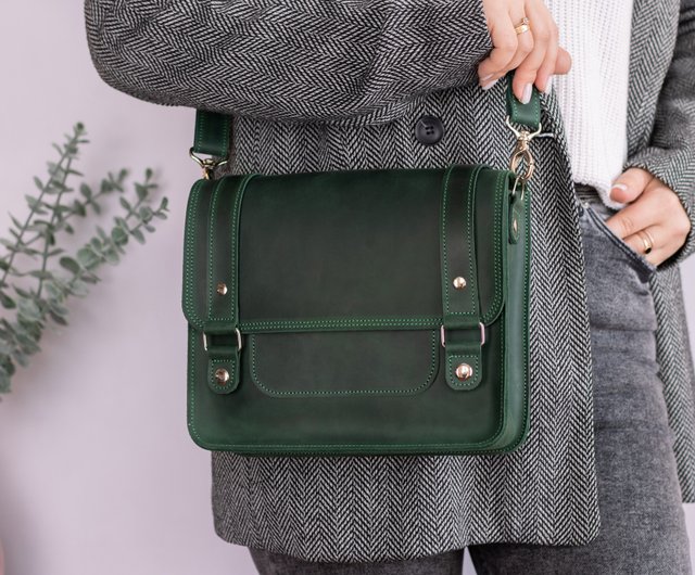 ウクライナ レディース レザー ショルダーバッグ/ミディアム サイド