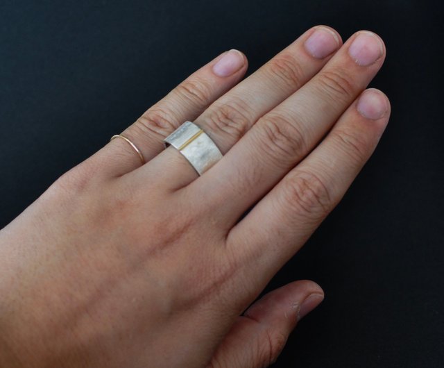 ゴールドとシルバーのリング 21号(内径:約61mm) 指月博物館 | リング