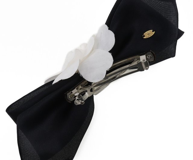 送料無料】【日本直送】シャネル CHANEL カメリアリボン バレッタ