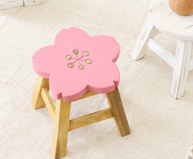 香港 【予約販売】タイの手作り花型の小さな木製椅子 Moonstar House