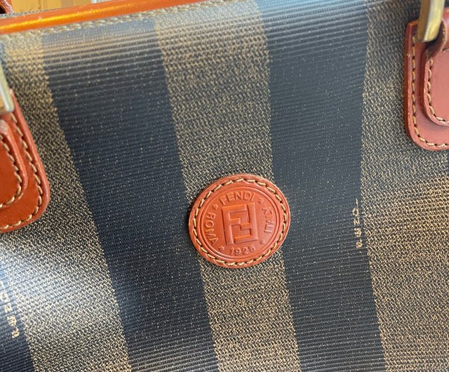 香港 フェンディ ヴィンテージ ストライプ ボストンバッグ retrochichk