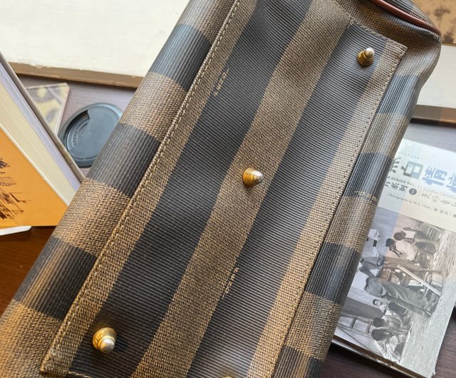 香港 フェンディ ヴィンテージ ストライプ ボストンバッグ retrochichk