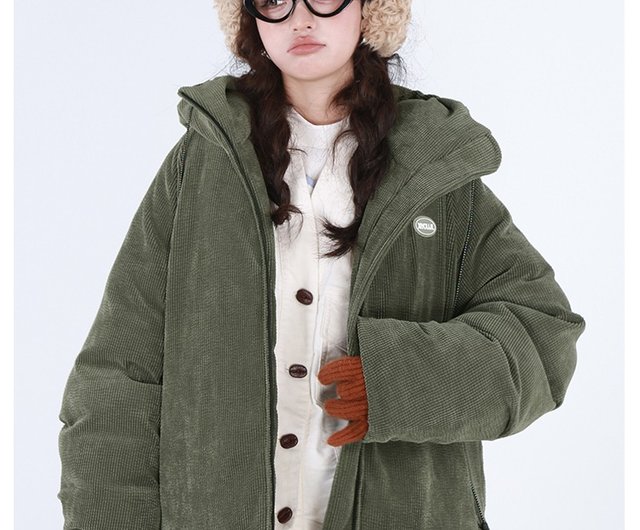送料無料】コーデュロイフード付き中綿ジャケット xijia-cn - Pinkoi