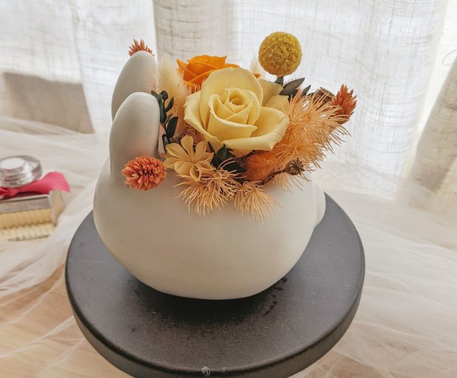 台湾 【オーダーメイド】うさぎ仙仙鉢花仙仙薔薇/うさぎフラワー