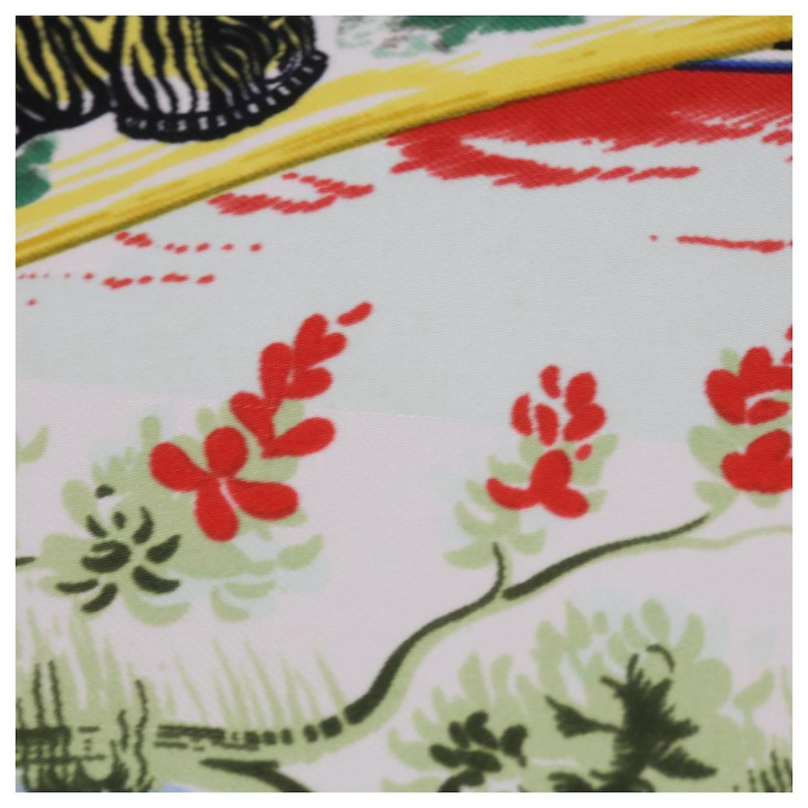 Hermès HERMES CARRE 90 TROPIQUES Scarf Silk Blue Auth ac2846 ref