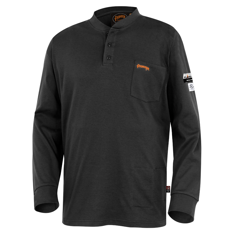 Pioneer 332 Flame Resistant ARC Rated Long Sleeve Shirt - Black