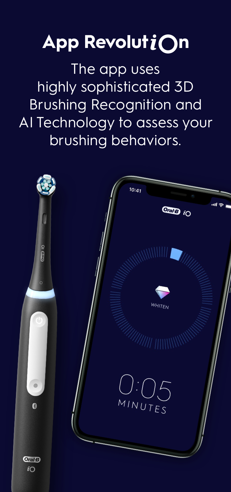 Oral-B iO Series 4 Rechargeable Electric Toothbrush, Matte Black