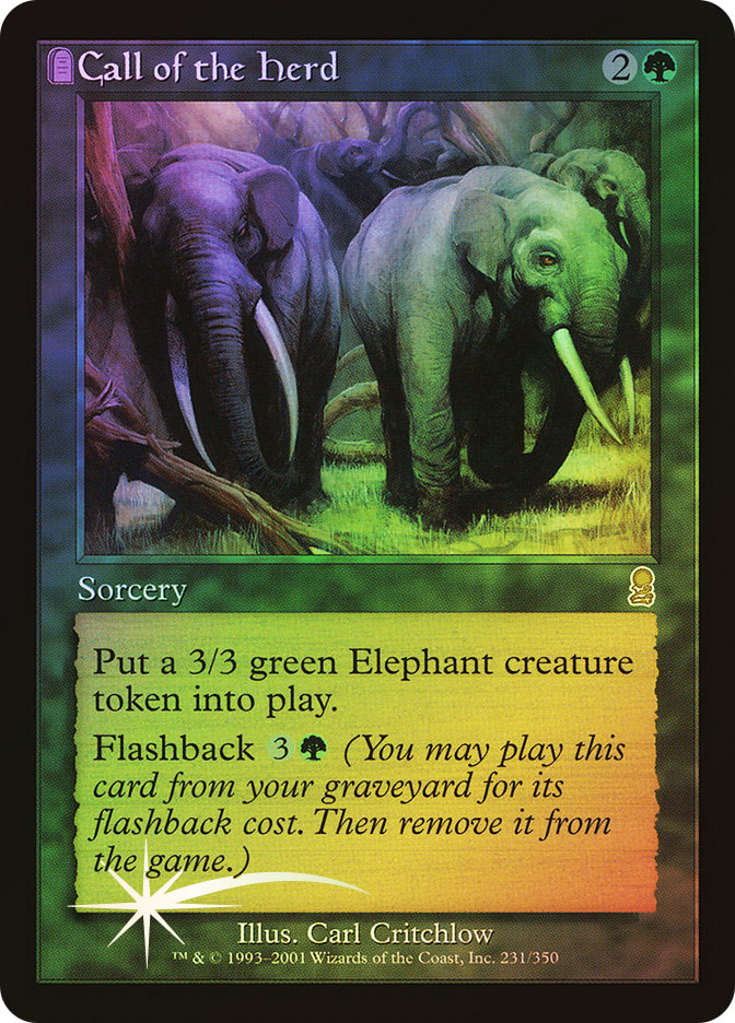 Foil】獣群の呼び声 Call of the Herd ODY 日本語 CallOfTheHerd__40099.