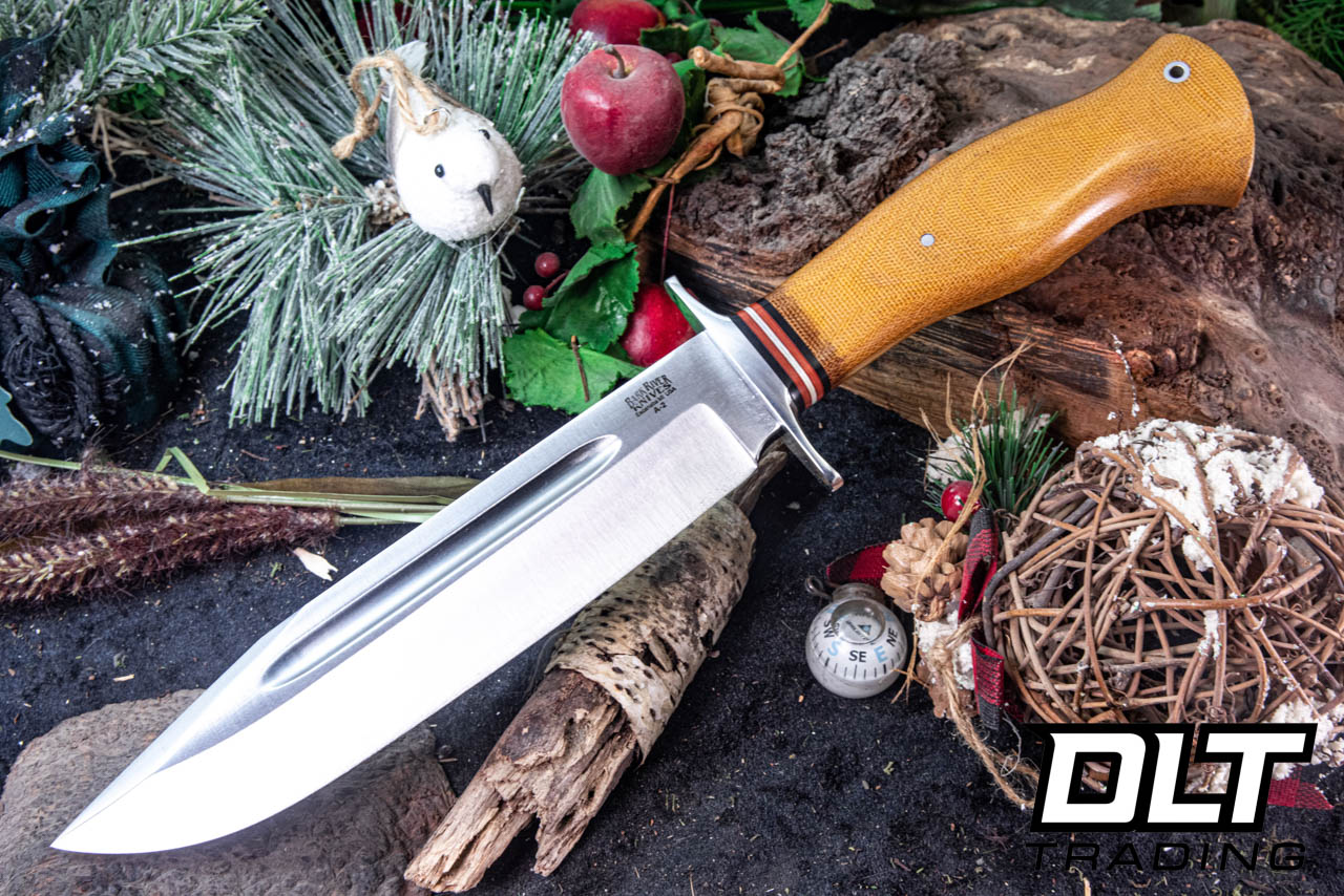 Bark River Teddy II - Moran Handle - Natural Canvas Micarta