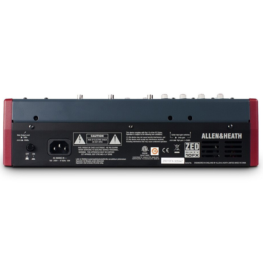 Allen & Heath ZED60-10FX Mixer | FrontEndAudio.com