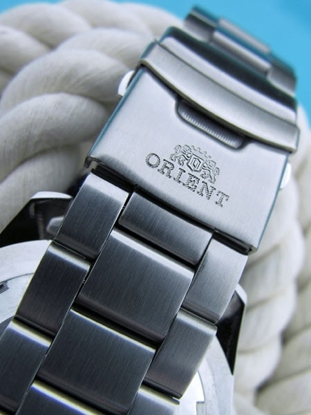 Orient Mako XL 21-Jewel Automatic Dive Watch with Orange Bezel