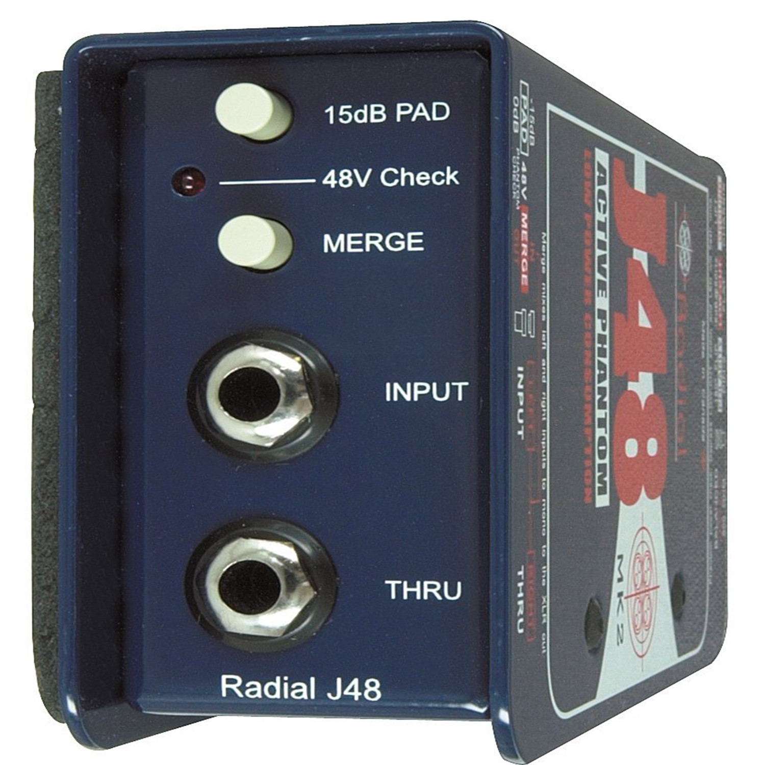 Radial J48 Active 48V Phantom Power Active Direct Box With 80Hz