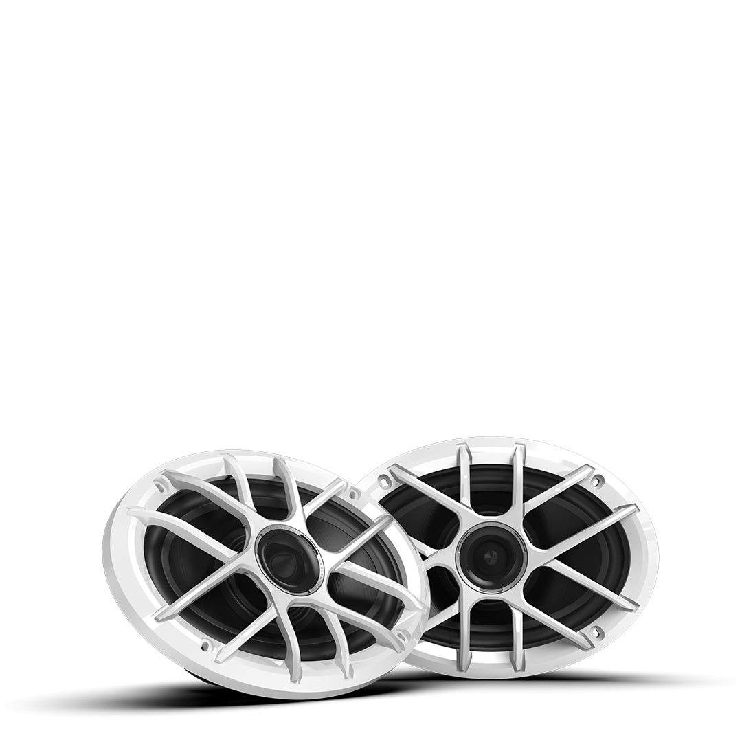 ZERO Series® 6x9 High-Output Marine Coaxial Speakers - White