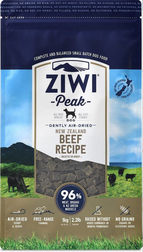 ZIWI Peak Air-Dried New Zealand Beef Dog Food 2.2lb - Northwest Pets
