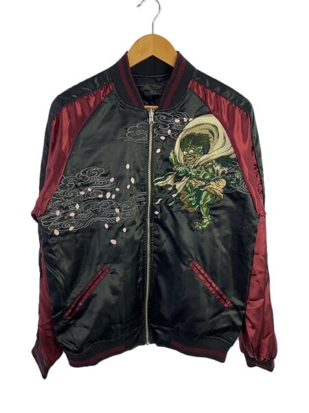 絡繰魂(カラクリダマシイ) / 風神雷神刺繍/リバーシブルスカジャン/L