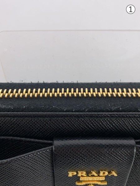 PRADA(プラダ) / 長財布/レザー/BLK/リボン/レディース | 中古品の販売
