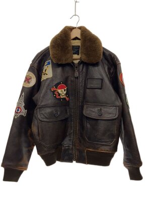 AVIREX(アヴィレックス) / レザージャケット・ブルゾン/M/山羊革/BRW