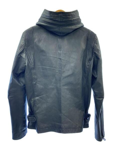 美品✨ キャサリンハムネットロンドン シングルライダース フード 羊革