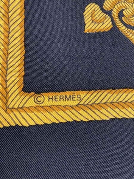 HERMES(エルメス) / スカーフ/シルク/黒/総柄/レディース/パリの紋章