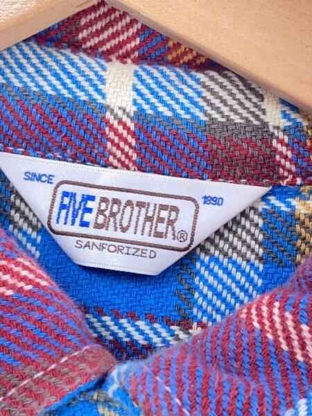 FIVE BROTHER(ファイブブラザー) / ネルシャツ/L/コットン/ブルー