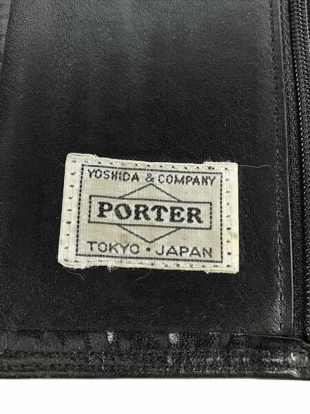 NEIGHBORHOOD(ネイバーフッド) / 2つ折り財布/レザー/BLK/×PORTER