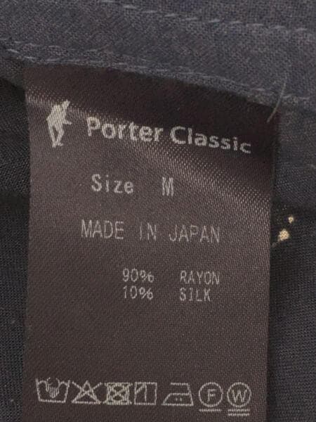 Porter Classic(ポータークラシック) / 長袖シャツ/M/レーヨン/NVY