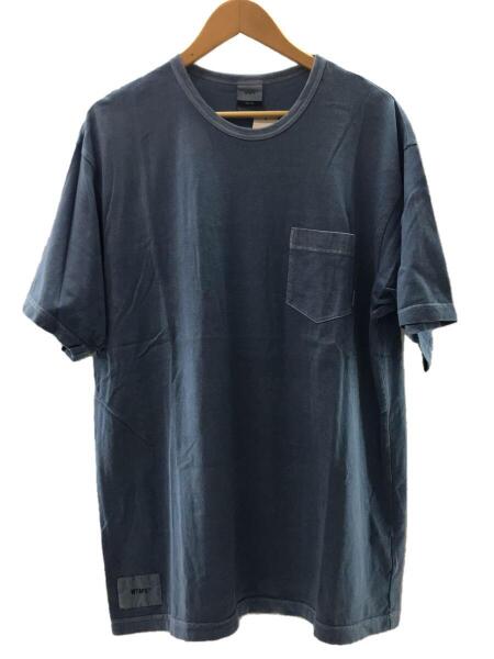 WTAPS(ダブルタップス) / 20SS/BLANK PIGMENT TEE/L/コットン/ブルー