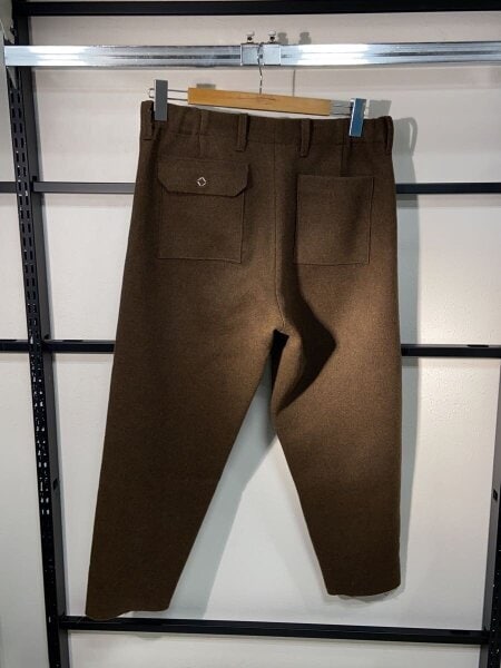 SUNSEA(サンシー) / 19AW/CUT OFF MELTON PANTS/ボトム/2/ウール/BRW