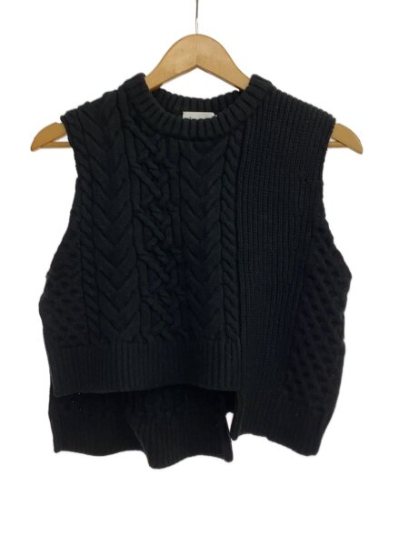 nagonstans(ナゴンスタンス) / ニットベスト(厚手)/M/ウール/BLK