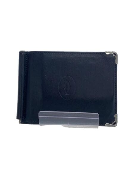 Cartier(カルティエ) / マネークリップ/二つ折り/財布/レザー/BLK/無地