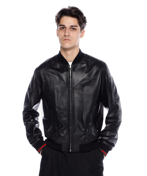 Leather bomber jacket | Emporium
