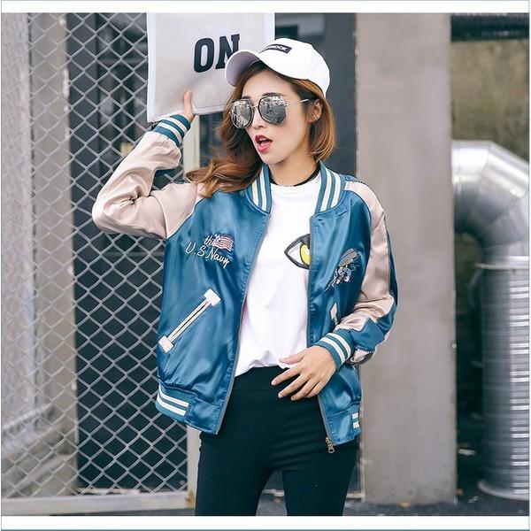 SALE】 スカジャン リバーシブル 鶴 蜂 刺繍 レディース ジャケット