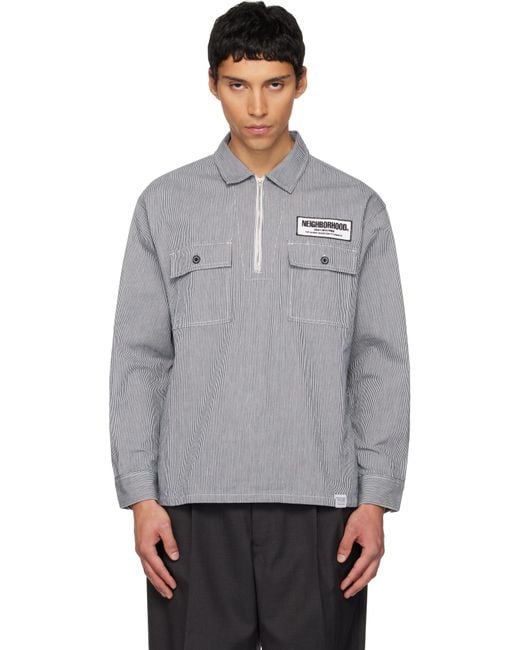 Neighborhood Classic Work Pullover Ls Shirt in Grey for Men | Lyst UK