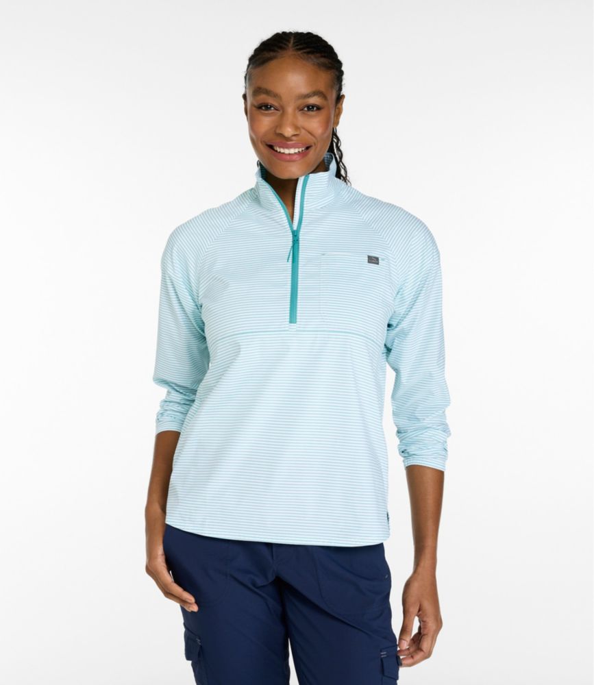 Women's Everyday SunSmart® Woven Shirt, Quarter-Zip Pullover