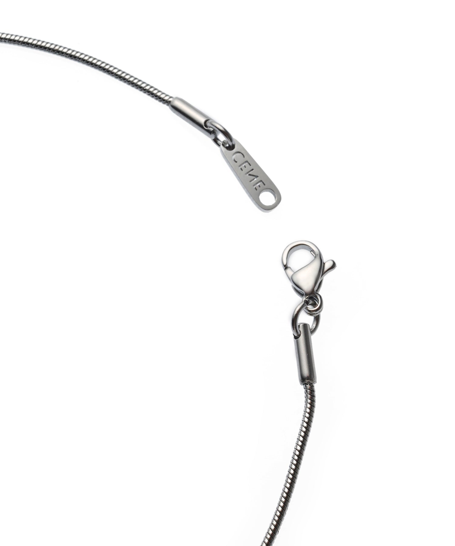 シルバー]1mmスネークチェーンネックレス/50cm