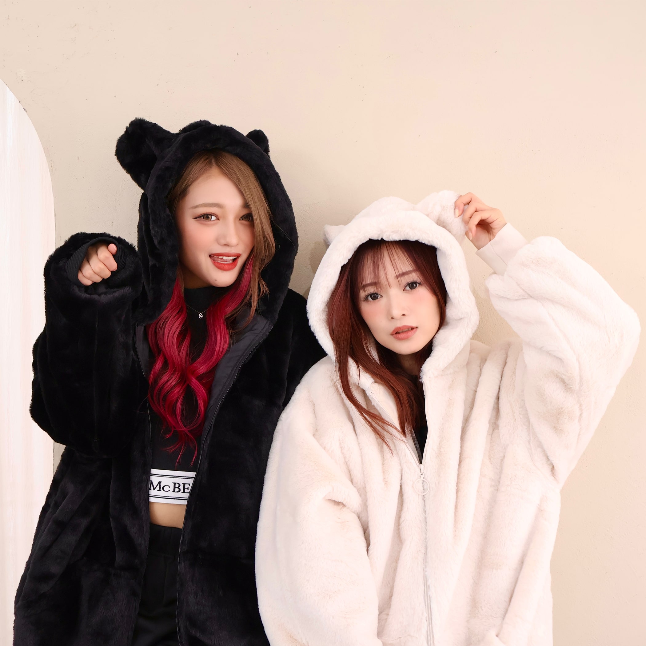 ねこ耳フェイクファーパーカー｜ブルゾン｜CECIL McBEE(セシルマクビー