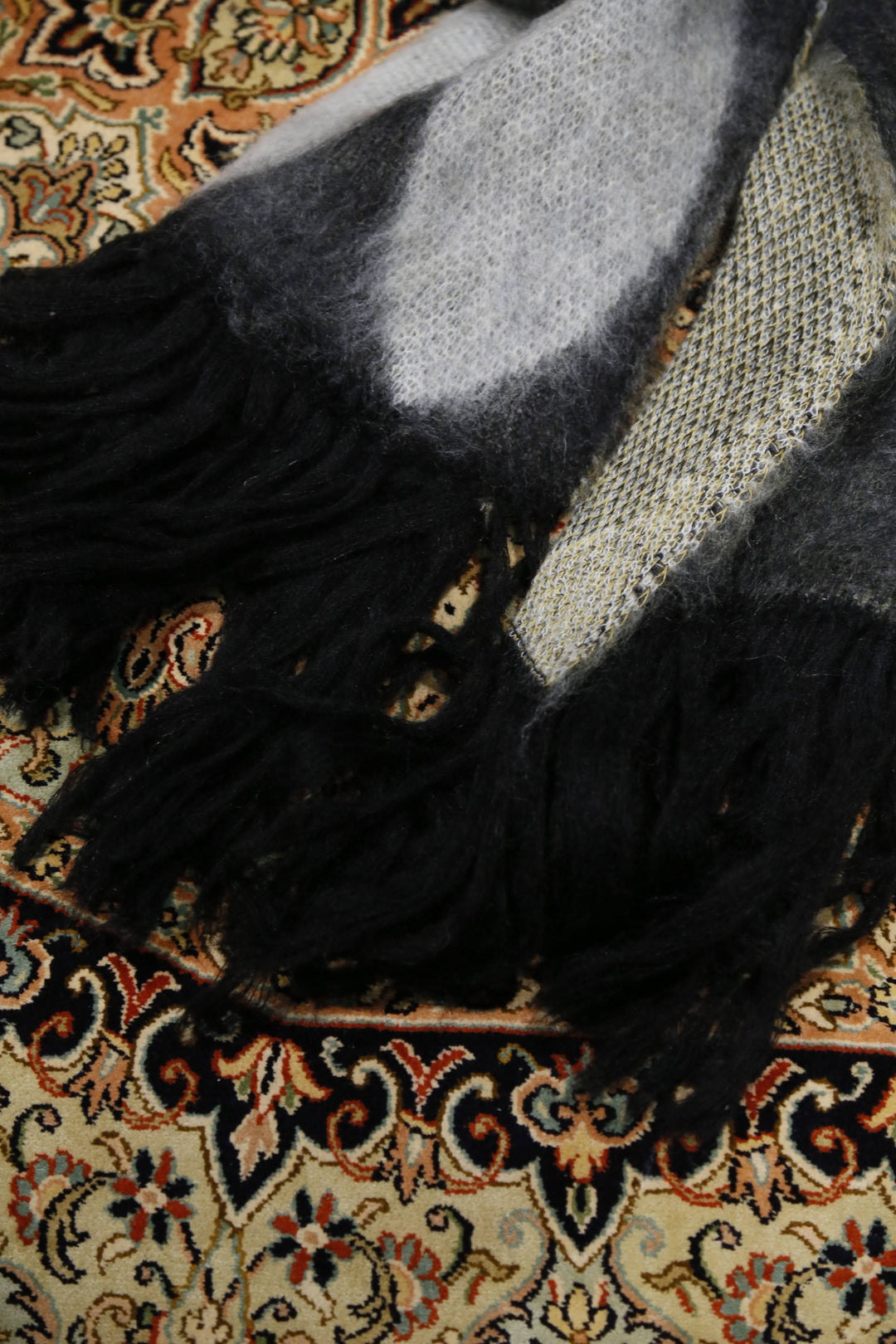 SUGARHILL（シュガーヒル）のMOHAIR PYHCH SCARF (GREEN)(マフラー)の