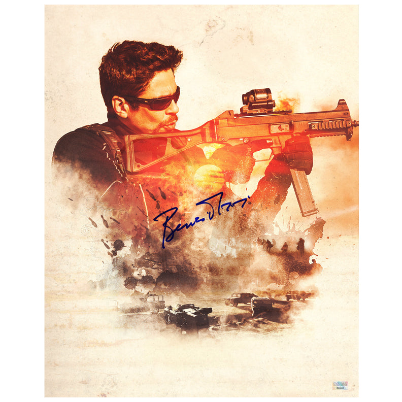 Benicio Del Toro Autographed 2015 Sicario Day of the Soldado 16x24