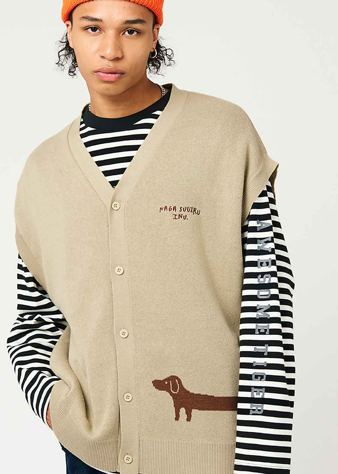 ナガスギルイヌ｜ニットベスト｜ユニセックス｜グラニフ(graniph)公式