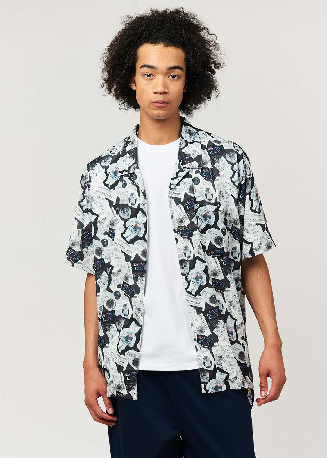 アストロキャット｜ビッグシルエットオープンカラーシャツ｜ユニ