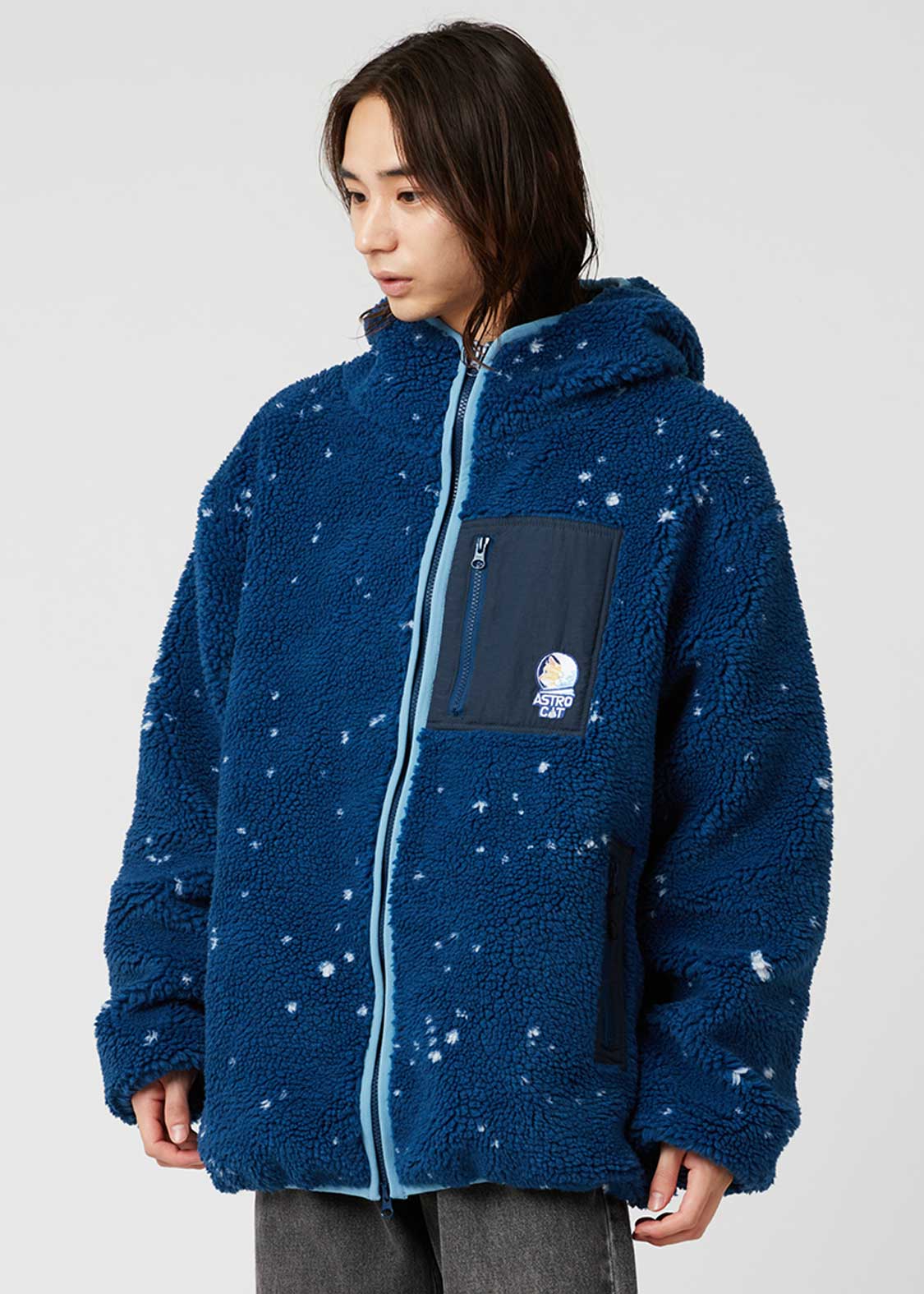 アストロキャット フェイスインプロフィール｜ジャカードボアジップ