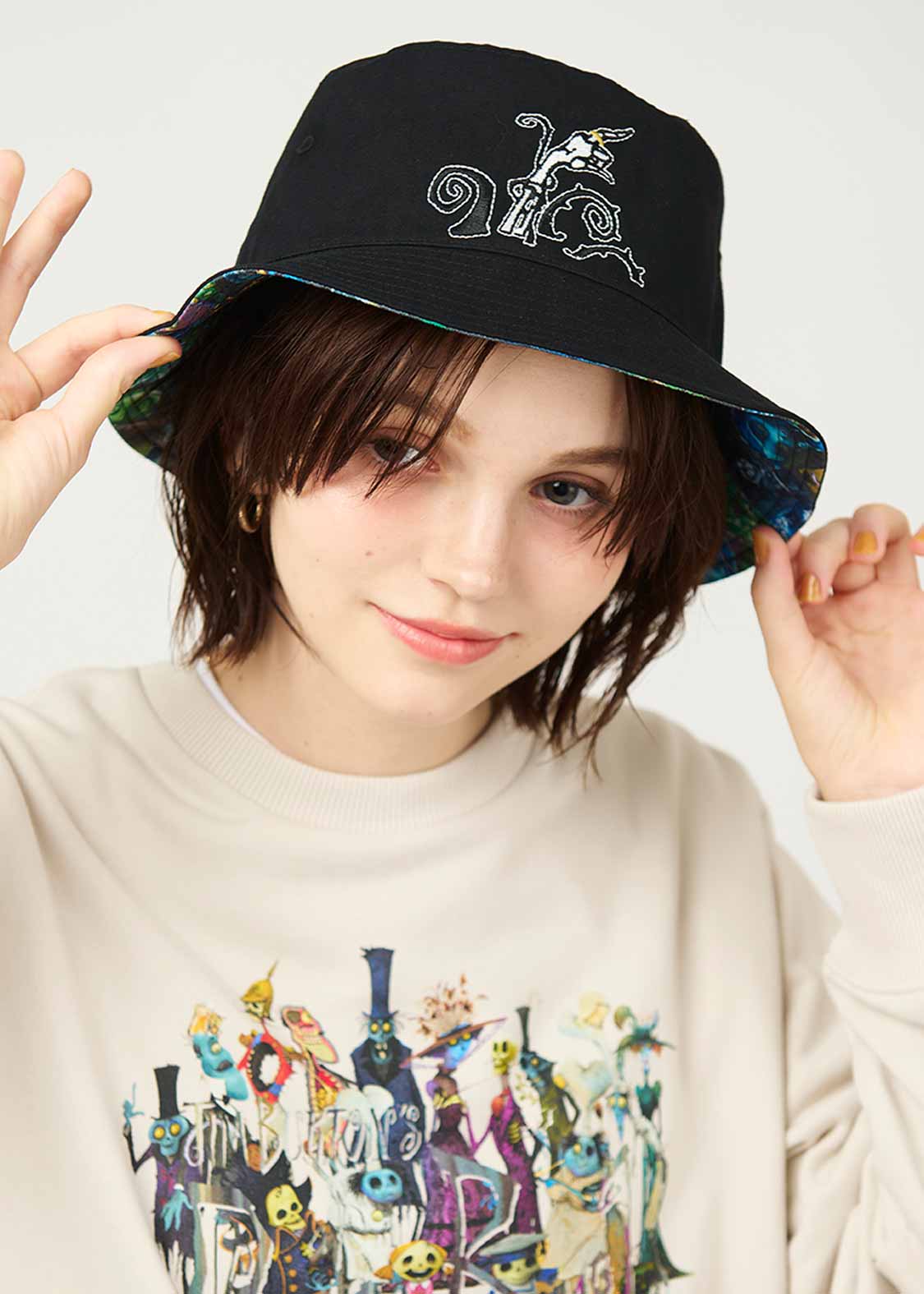 生者と死者の世界｜リバーシブルバケットハット｜ユニセックス