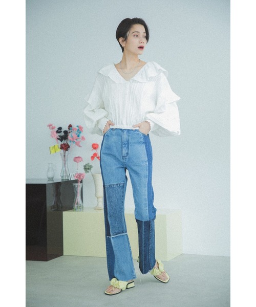 Wrangler（ラングラー）の「(WRANGLER)パッチワークデニムパンツ