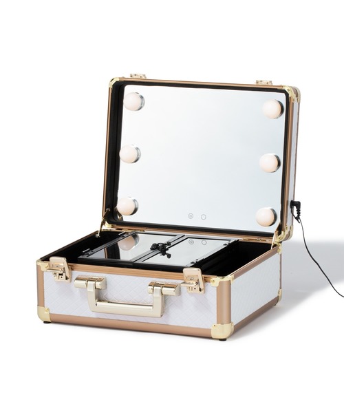 ヴァリーズ ハリウッドボックス S ホワイト トランク型メイクボックス