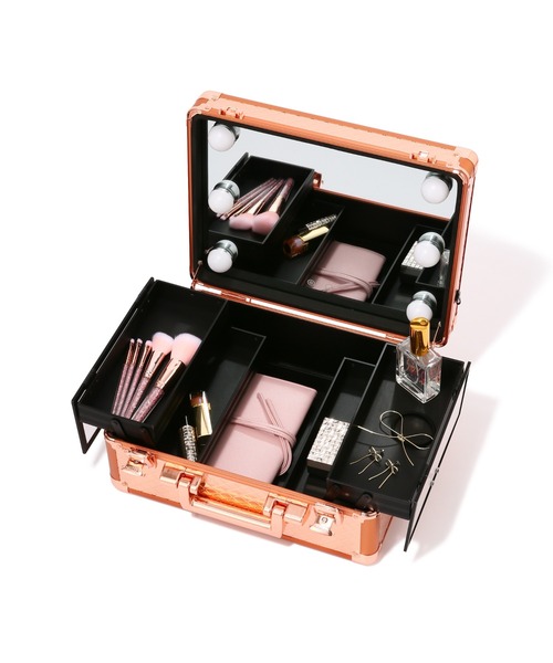 ヴァリーズ ハリウッドボックス S ホワイト トランク型メイクボックス