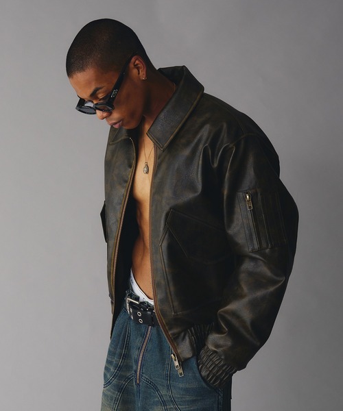 ANDER HUNK（アンダーハンク）の「Artificial Grain Flight Blouson
